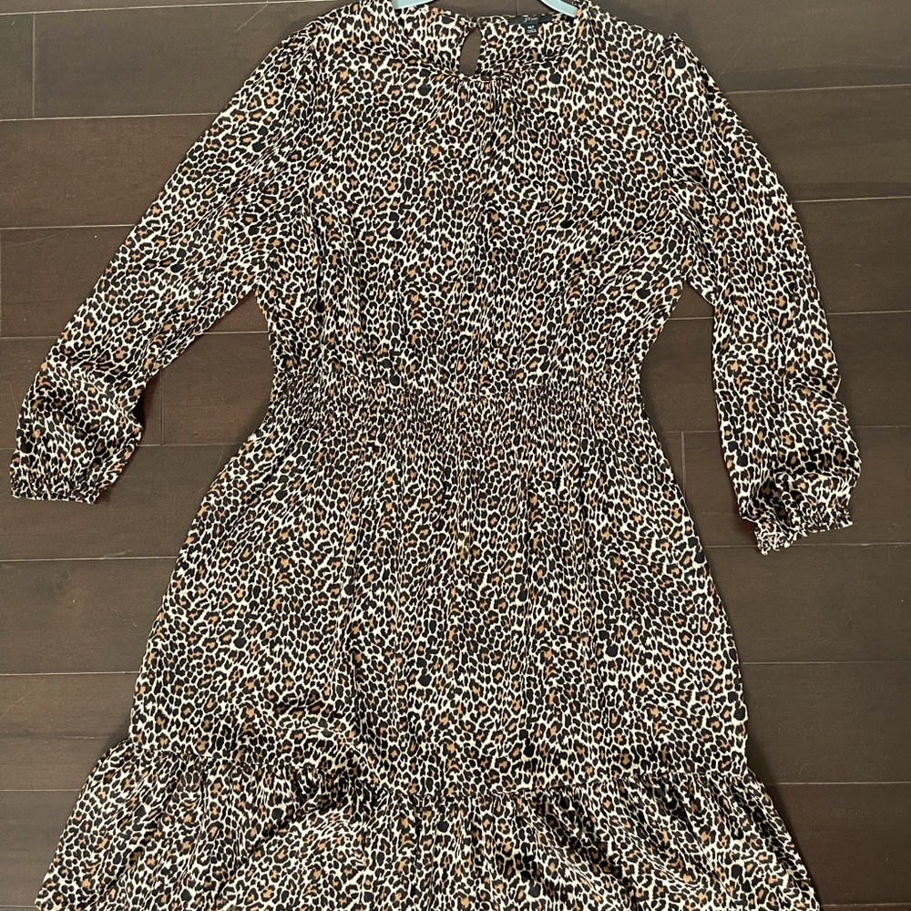 J. Crew Leopard midi Dress